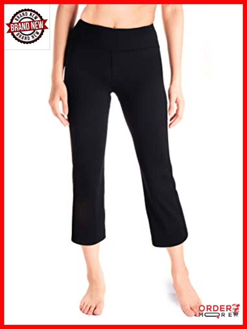 Yoga Pants Cropped Capri Slim Fit Nylon Elastane 4-Way Stretch